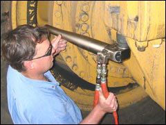 Alco Extension arm used on a Cat D10